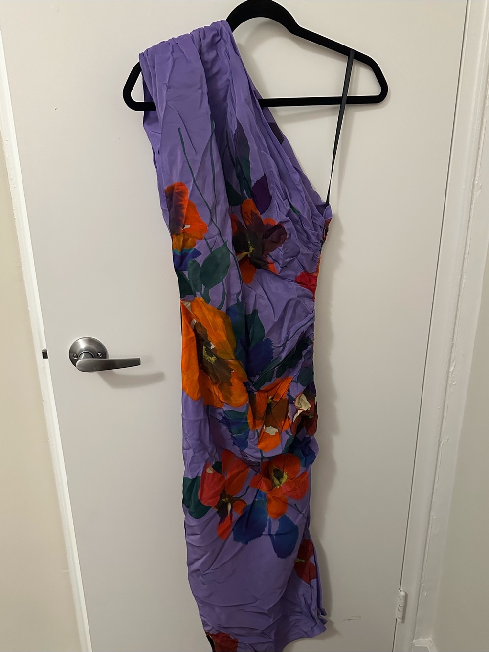 BNWOT Smythe Single Shoulder Dress Poppy Print, sz 6 - Picture 3 of 4